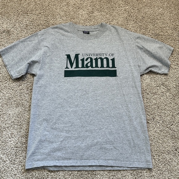 Gray University of Miami T-Shirt - Picture 2 of 4